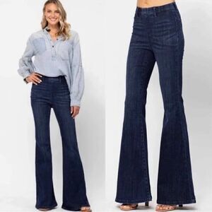 NWT Judy Blue Reach for the Sky High Waist Flare Jeggings Jeans Sz 1 27W/34L